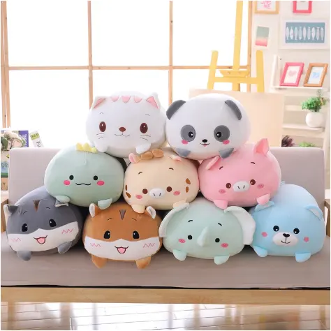 20CM Animal Cute Dinosaur Pig Cats Bear Panda Elephant Hamster Deer Plush Toys Soft Cartoon Stuffed Doll Baby Pillow Kids Gifts