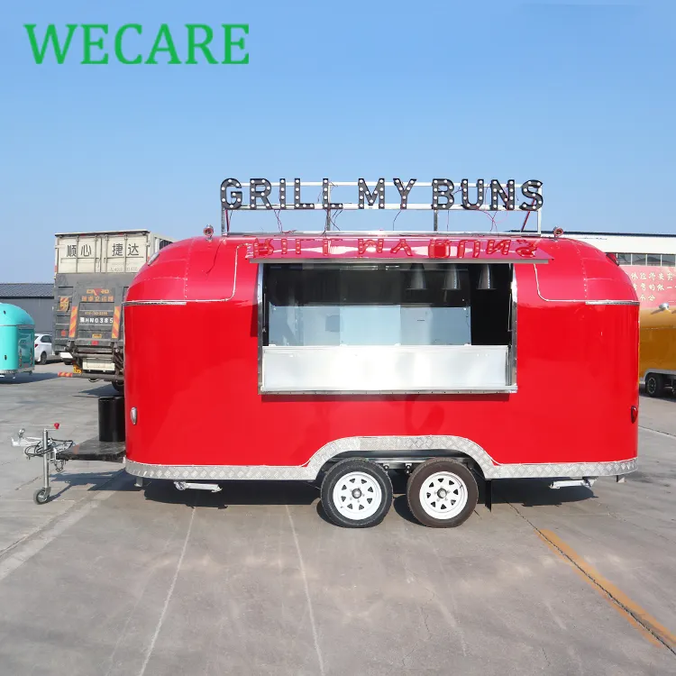 Wecare CE сертифицированный уличный грузовик для барбекю, мобильный трейлер для продажи еды