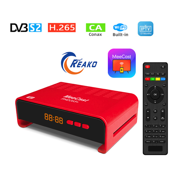 GX6605H 1080P Digital Satellite TV Receiver CA Conax Built-in Wi-Fi IP TV DVB-S2 Decoder HEVC/H.265 Free Air Plastic Set-Top Box