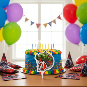 Bougie d'anniversaire Hulk 7,5 cm, décoration de fête sur le thème des Avengers, lot de 2 - Product Image 4