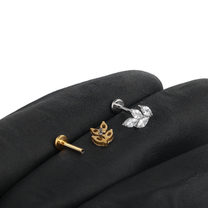Titanio roscado internamente 16G rama superior mujeres hombres Labret Monroe <span class=keywords><strong>Piercing</strong></span> pendiente Stud cartílago Tragus <span class=keywords><strong>Piercing</strong></span> cuerpo joyería - Product Image 3