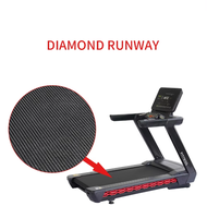 Tapis roulant électrique inclinable professionnel SM, capacité 200 kg, structure en acier, écran LED, fréquence cardiaque sans fil, design pliable
