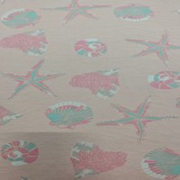 Tela de punto estampada de rayón y spandex, 95% rayón, 5% spandex, 180 g/m², suave y elástica, para la confección de vestidos, camisetas y accesorios.