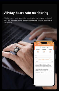 IP68 TWR01 쿼츠 시계 스마트 링 수면 단계 분석 혈압 모니터 칼로리 스트레스 피트니스 트래커 웨어러블 건강 - Product Image 4