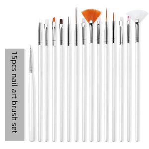 Lot de 15 Nouveaux <span class=keywords><strong>Pinceaux</strong></span> de Nail Art <span class=keywords><strong>pour</strong></span> Peinture, <span class=keywords><strong>Gel</strong></span> <span class=keywords><strong>UV</strong></span>, French Manucure et Acrylique - Product Image 4