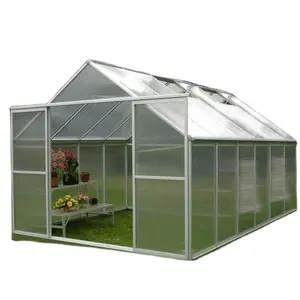 silver color frame mini gardening green house / greenhouse 8mm