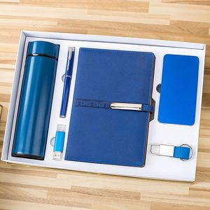 Fun Unique A5 <b>Notebook</b> Pen Vacuum Mug Gift <b>Set</b> with Keyholder/USB Flash and Power Bank for Wedding/office Gift Ideas for Guests - Product Image 5