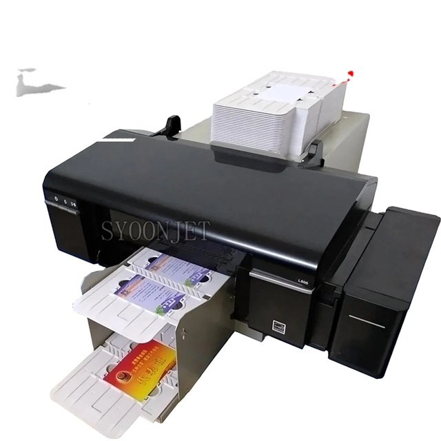Automatic CD DVD Disk PVC Card Printer with 50 CD Trays Card Trays Dye Ink 6colors CD DVD PVC ID Business Card Printer Machine