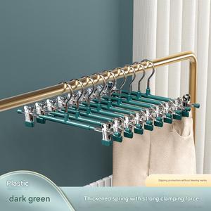 DS3979 Heavy Duty Space Saving Adjustable Skirt <strong>Hangers</strong> Non-Slip Trousers Clothes <strong>Hanger</strong> Metal Pants <strong>Hangers</strong> with <strong>Clips</strong> - Product Image 5