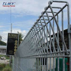 Tlwy Trung Quốc Nhà Máy Thân Thiện Với Môi Cuộn Top Tam Giác Uốn Hàng Rào Kim Loại Dây Lưới PVC & Mạ Kẽm Cuộn Hàng Rào Hàng Đầu Tấm <span class=keywords><strong>Brc</strong></span> Hàng Rào - Product Image 1