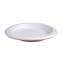 Assiette ronde de 10 pouces en fibre de canne à sucre, certifiée BPI, à base de plantes, biodégradable