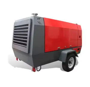 Compressor de ar portátil para mineração com motor diesel 8bar 400cfm parafuso com martelo Jack