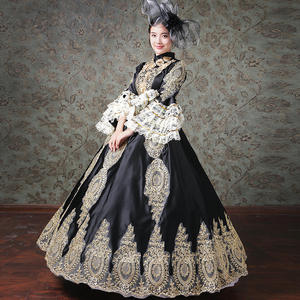 Vestido de <span class=keywords><strong>Drama</strong></span> Europeo, Vestido Medieval Retro Gótico, Vestido de Corte Real, Disfraz de Ópera Vintage - Product Image 4