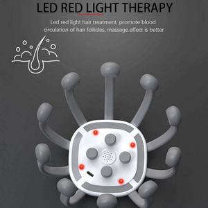Masseur de tête électrique automatique Octopus rechargeable pour la relaxation du cuir chevelu avec vibrations - Product Image 3