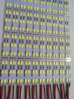 Barre lumineuse LED double ligne 12v 144 pièces/M 5630/5730 barre dure avec rainure en aluminium pour comptoir à bijoux, armoire