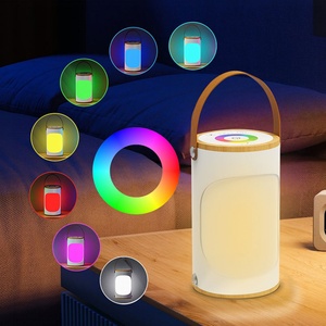 Nouvelle idée de produit 2025, lampe de nuit LED à charge USB, RGB 360, réglages de minuterie, réglage de la luminosité, lampe de table décorative - Product Image 1
