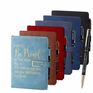 Pu Lederen Op Maat Gemaakte Logo College Regeerde Gevoerd Bedrukt Zuivel A5-formaat Notitieboek Voor Schrijven En Journaal - Product Image 3