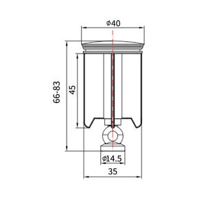 Desagüe Universal para Lavabo de 40 mm, Cromado, Hecho de Latón y Goma Universal, para Lavabos y Bidés, con Altura Ajustable - Product Image 2