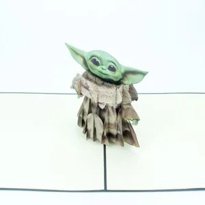 High Quality Printing Pop Up Card 3D Baby Yoda Card for all occasions by Vietnamese manufacturer handicraft