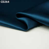100 soie Satin tissu 30MM lourd doux fournissant Stable bleu marine lumière teinture naturel Vietnam AODAI matériaux pour mariage