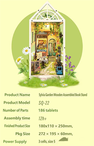 Kit de bricolage pour bibliothèque Sylvania Art Déco, puzzle 3D, décoration de bibliothèque, projet artisanal pour adultes, cadeau d'anniversaire unique, bureau à domicile - Product Image 4