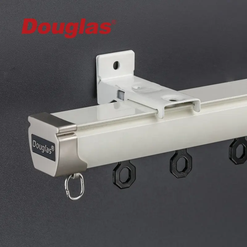 Douglas S Wave Rail de rideau en alliage d'aluminium ondulé pour la décoration de la maison et les accessoires de fenêtre