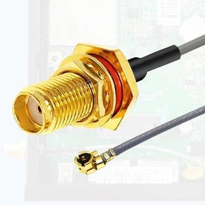 100個20cm <span class=keywords><strong>Sma</strong></span>メスから<span class=keywords><strong>Ufl</strong></span> Ip67防水メスバルクヘッドOリングコネクタからU.Fl <span class=keywords><strong>Ufl</strong></span> RfピグテールエクステンションRFケーブルへ - Product Image 1