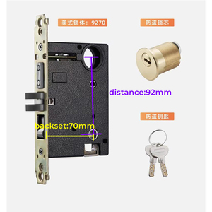 Ensemble <span class=keywords><strong>de</strong></span> poignées <span class=keywords><strong>de</strong></span> <span class=keywords><strong>porte</strong></span> d'entrée classiques et simples, <span class=keywords><strong>de</strong></span> luxe moderne, en alliage <span class=keywords><strong>de</strong></span> zinc massif, pour portes en bois extérieures <span class=keywords><strong>de</strong></span> villa - Product Image 5