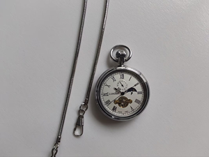 Montre mécanique personnalisée 50MM, montre de poche à cadran squeletté avec mouvement automatique pour un usage quotidien étanche - Product Image 2