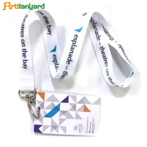 Sublimation Lanyard Benutzer definiertes Logo Druck hals Sicherheit Abnehmbarer Karten halter Lanyard Mit Schnalle