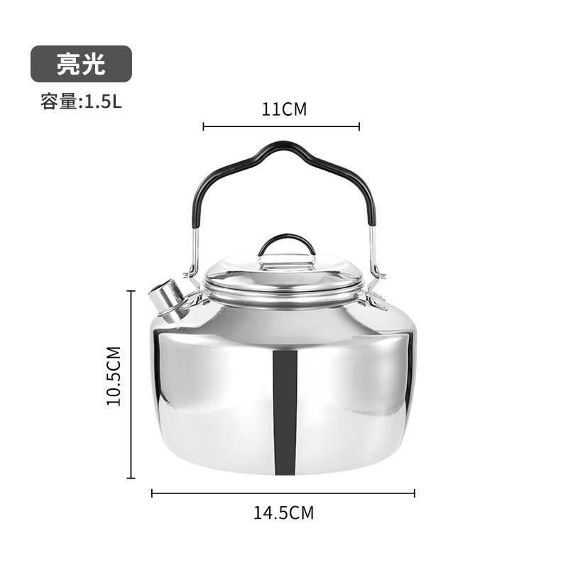 กาต้มน้ำกลางแจ้งเคลือบเงา 1.5 ลิตร