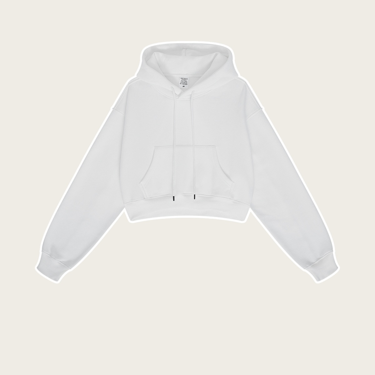 Sweat à capuche blanc