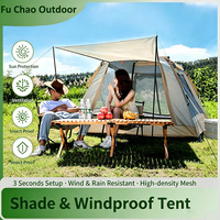 Tente de camping familiale automatique pour 3-4 personnes, double couche, imperméable, en tissu Oxford, quatre saisons, portable, grand espace, abri