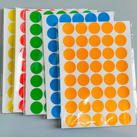 Etiquetas Adhesivas Redondas de Colores para Codificación, Etiquetas Decorativas Adhesivas de Papel