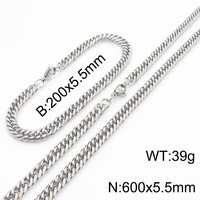 Collar Cubano de Acero Inoxidable Estilo Hip-hop para Hombre y Mujer, Cadena Cubana con Piedras de Imitación al por Mayor, Conjunto de Joyería