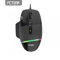 Souris de jeu filaire ergonomique pour droitier, best-seller, avec bouton silencieux programmable, éclairage RGB, lecteur optique, USB 2.0