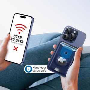 Estojo Magnético Luxuoso para Cartões de Visita com Localizador, Função Anti-perda, Bloqueio RFID em Couro PU para Telefone, Sem Fecho, <span class=keywords><strong>3</strong></span> Tamanhos - Product Image 4