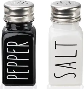 Salt And Pepper Shakers Set Glass Salt And Pepper Shakers Set With Stainless Steel Shaker