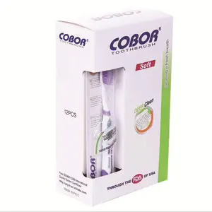 2023 Ventas calientes 12 Pack Cobor Brand Premium Quality Soft Hair Adultos Cepillo de dientes