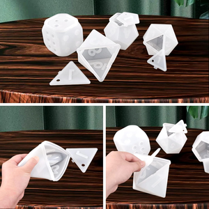 Large Silicone Dice Mold for Resin Casting Polyhedral DND Dice, DIY Candles Plaster Dices Making Board Games Home Decor - Product Image 6