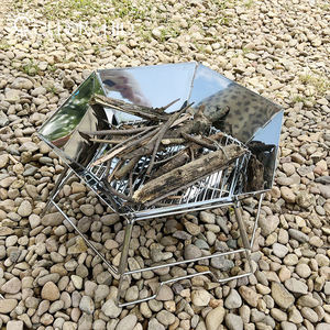 เตาฟืนสำหรับแคมป์ปิ้งก<span class=keywords><strong>ลา</strong></span>งแจ้งพับได้,เตาตั้งแคมป์ทำจากไม้มีความเสถียรเชื่อถือได้ - Product Image 6