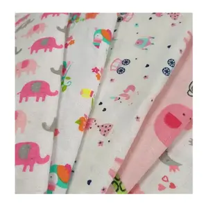 Fast Delivery Flannel Fabric 100% Cotton Children Printed Baby Blanket Flannel Fleece Fabric