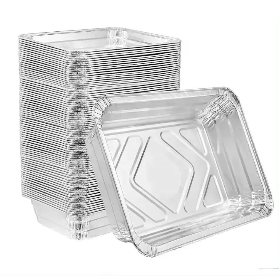 Récipients en aluminium jetables pour l'emballage alimentaire Casserole en aluminium/Boîte à lunch en aluminium/Plat de cuisson en aluminium