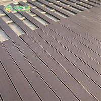 Plancher WPC à âme en bambou à double ondulation, rainuré, à trous ronds, qualité E0, vente en gros directe usine