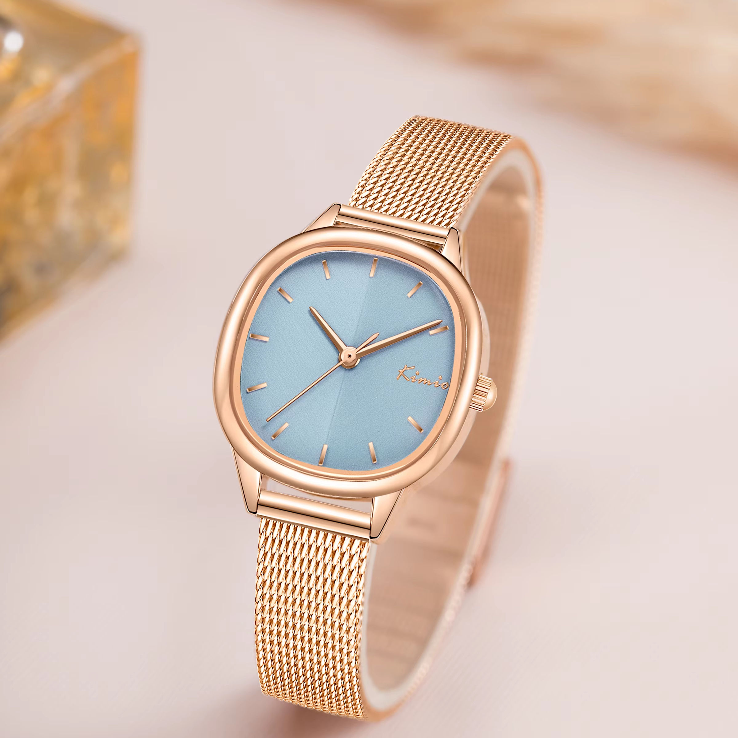 Square Shaped Wrist Watch for Women Wrist Watch Garage Stainless Steel  Quartz Lady Watches