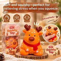 Nouveau jouet à presser en silicone souple TPR Big Elk, jouet éducatif anti-stress avec un design réaliste de cerf pour les enfants de 3 ans et plus