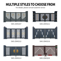 Porte coulissante télescopique électrique en aluminium de luxe pour patio