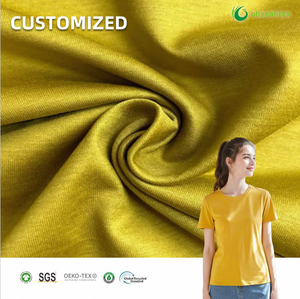 Tissu jersey doux et rafraîchissant certifié OEKO, confortable, 50% Lyocell, 35% coton biologique, 15% Cupro, pour vêtements de mode - Product Image 1