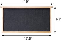 Lot de 10 cadres de ruche en bois massif noir de 9-1/8 pouces avec fondations en cire d'abeille 100 % naturelle pour ruches profondes