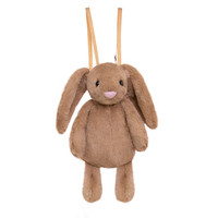 Sac bandoulière Teckel 2025 Nouveau modèle polyvalent en peluche courte, motif chiot mignon de dessin animé, 0-24 mois